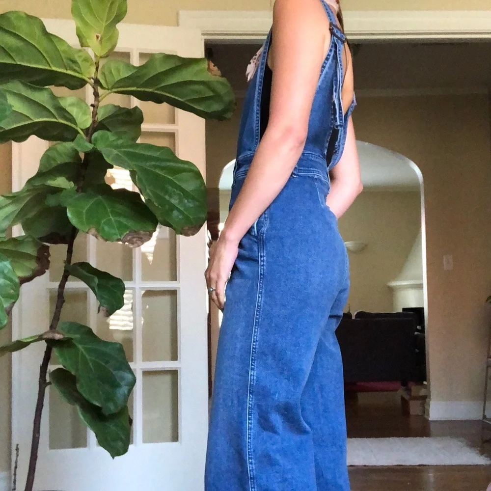 Free People Wide leg overall/jumpsuit. - Picture 3 of 4